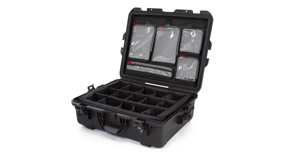 Nanuk 945 Pro Photo Camera Case Kit w/Lid Organizer / Padded Divider, Black, Large, 945S-060BK-0A0