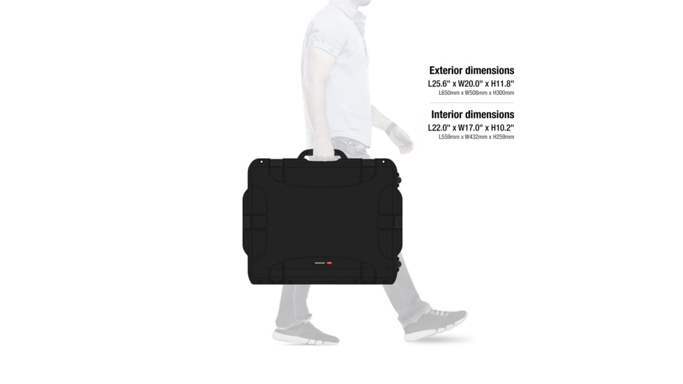 Nanuk 955 Hard Plastic Case, Black, Large, 955S-000BK-0A0
