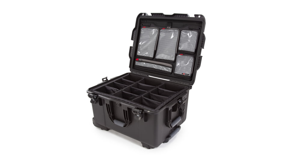 Nanuk 960 Pro Photo Camera Case Kit w/Lid Organizer / Padded Divider, Black, Large, 960S-060BK-0A0