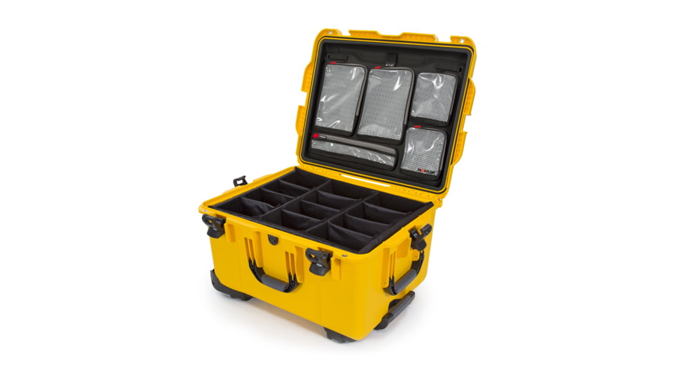 Nanuk 960 Pro Photo Camera Case Kit w/Lid Organizer / Padded Divider, Yellow, Large, 960S-060YL-0A0