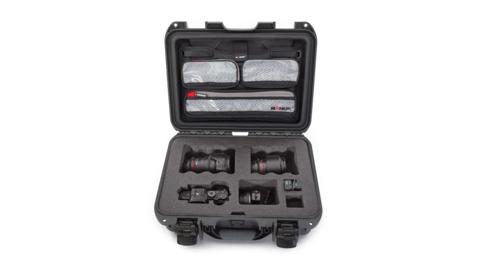Nanuk Case w/lid org. w/foam insert for Sony A7, Graphite, Medium, 920S-070GP-0A0-19135