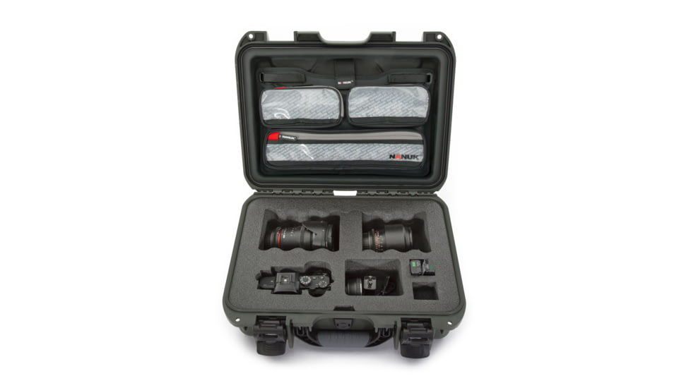 Nanuk Case w/lid org. w/foam insert for Sony A7, Olive, Medium, 920S-070OL-0A0-19135