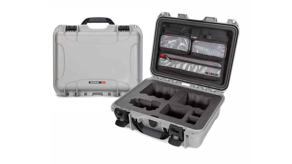 Nanuk Case w/lid org. w/foam insert for Sony A7, Silver, Medium, 920S-070SV-0A0-19135