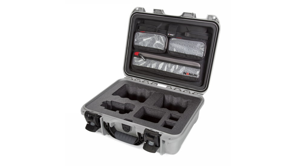 Nanuk Case w/lid org. w/foam insert for Sony A7, Silver, Medium, 920S-070SV-0A0-19135