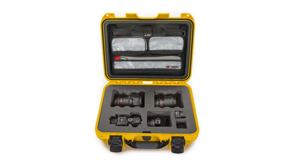 Nanuk Case w/lid org. w/foam insert for Sony A7, Yellow, Medium, 920S-070YL-0A0-19135