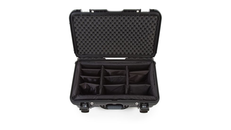 Nanuk 935 Protective Hard Case w/ Padded Divider, 22in, Black, 935S-020BK-0A0