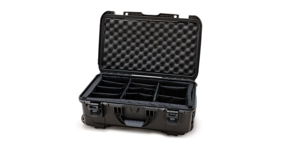 Nanuk 935 Protective Hard Case w/ Padded Divider, 22in, Black, 935S-020BK-0A0