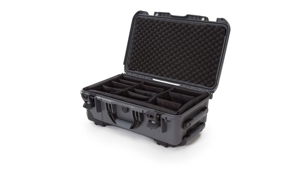 Nanuk 935 Protective Hard Case w/ Padded Divider, 22in, Graphite, 935S-020GP-0A0