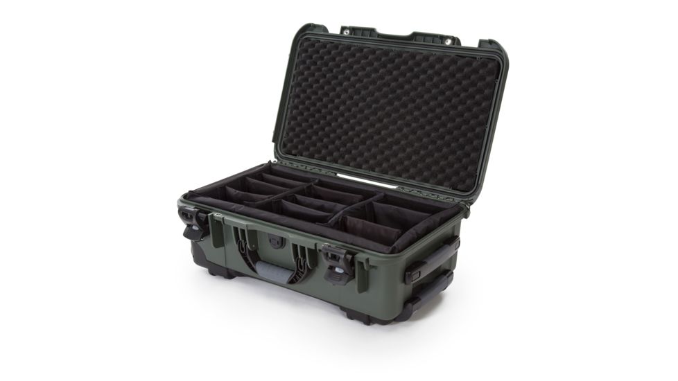 Nanuk 935 Protective Hard Case w/ Padded Divider, 22in, Olive, 935S-020OL-0A0