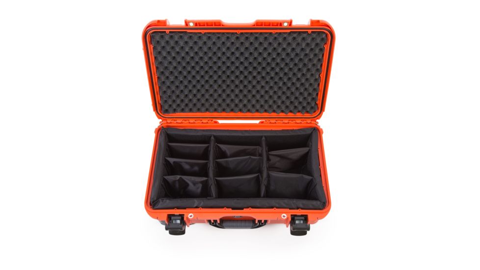 Nanuk 935 Protective Hard Case w/ Padded Divider, 22in, Orange, 935S-020OR-0A0