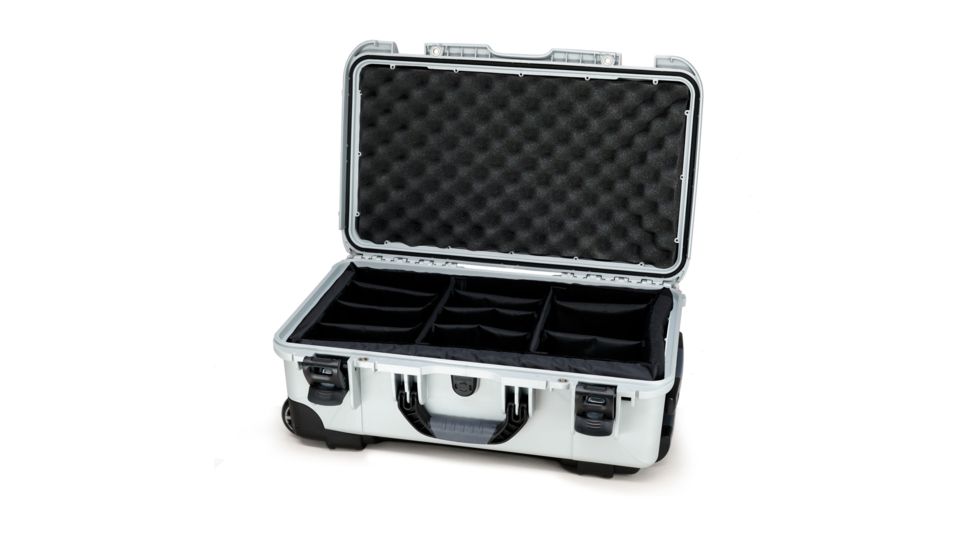 Nanuk 935 Protective Hard Case w/ Padded Divider, 22in, Silver, 935S-020SV-0A0