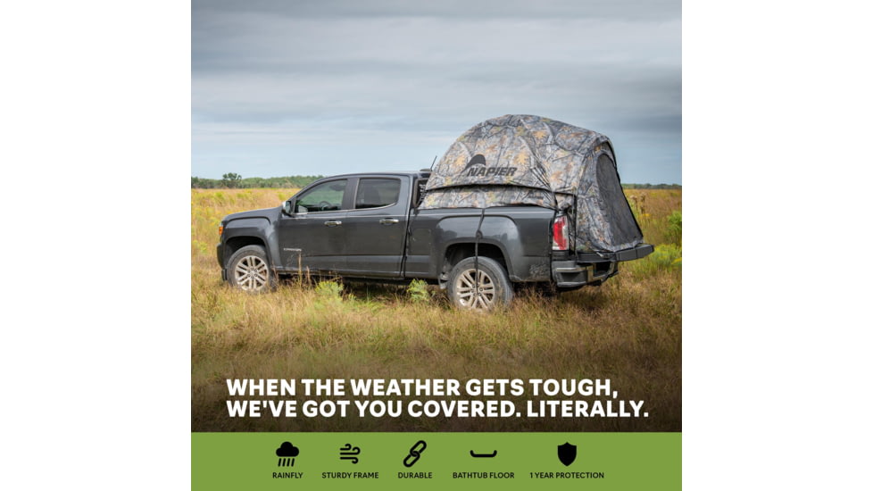 Napier Backroadz Camo Truck Tent, Full Size Regular Bed, Camo, 6.4-6.7 ft, 19122