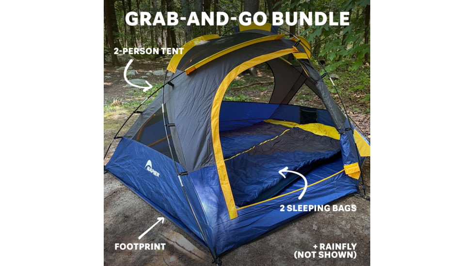 Napier Lite Pack Tent, Blue/Gray/Yellow, 7.3ft x 6.8ft, 91200