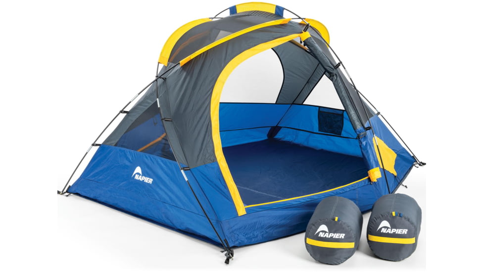 Napier Lite Pack Tent, Blue/Gray/Yellow, 7.3ft x 6.8ft, 91200