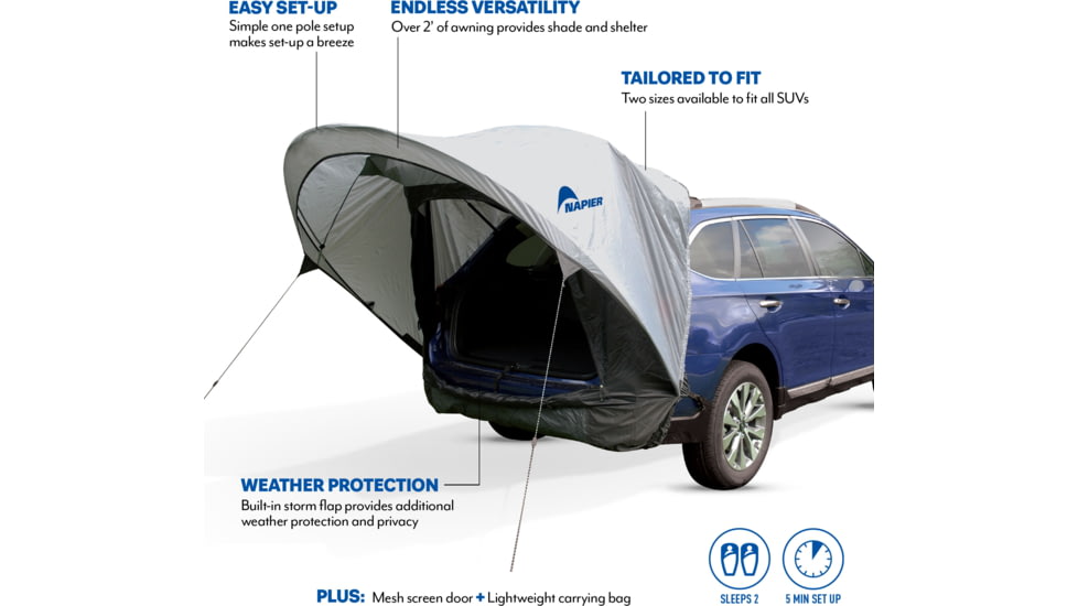Napier Sportz Cove Tent, Small to Mid-Sized SUV/CUV, Black/Gray, 61000