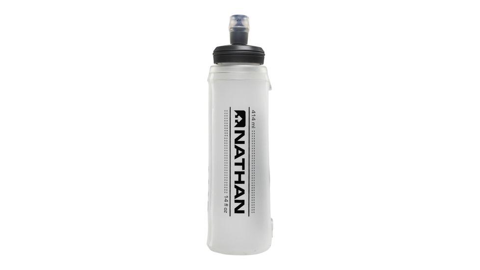 Nathan 14oz Soft Flask with Bite Top, Clear, NS4012-0153-14OZ