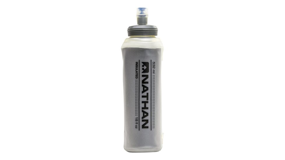 Nathan 18oz Insulated Soft Flask with Bite Top, Clear, NS4017-0153-18OZ
