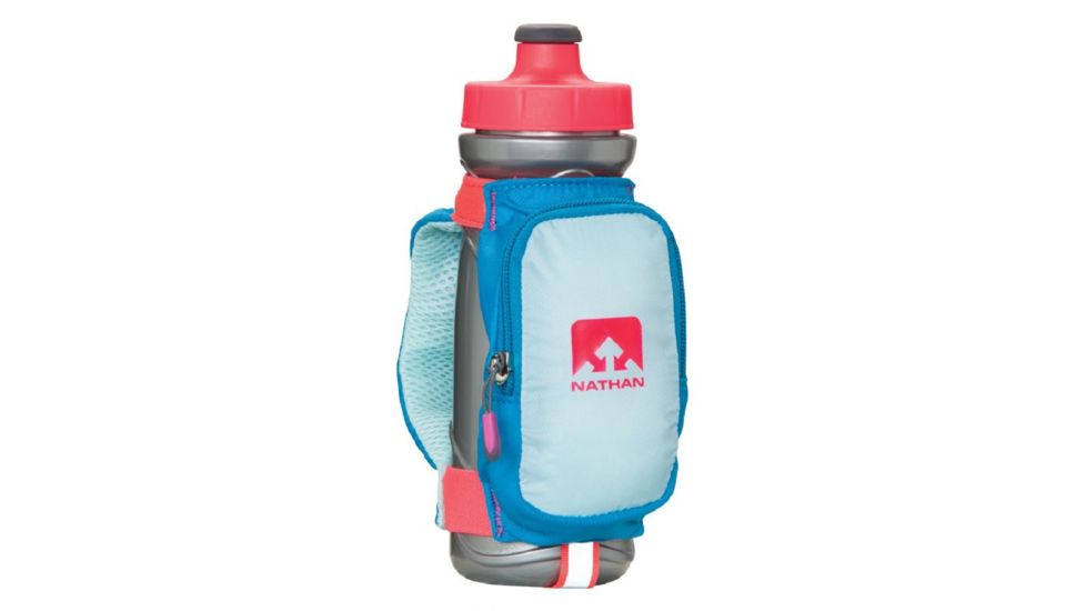 Nathan 22 oz Quickdraw Plus Water Bottle-Blue Danube/Diva Pink