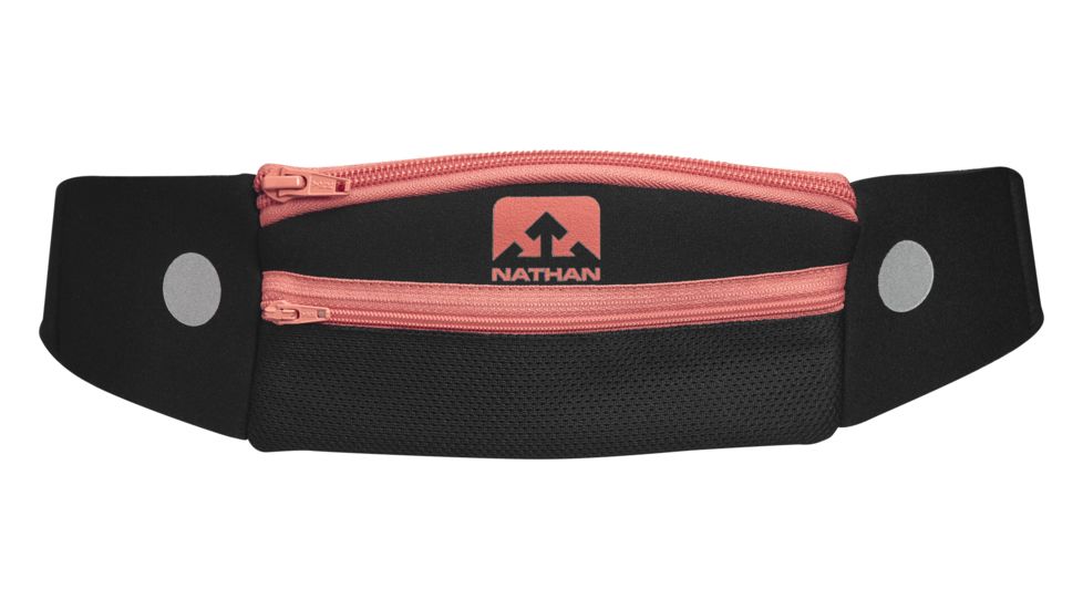 Nathan 5k Belt, Black/Coral, NS4808-0247-00