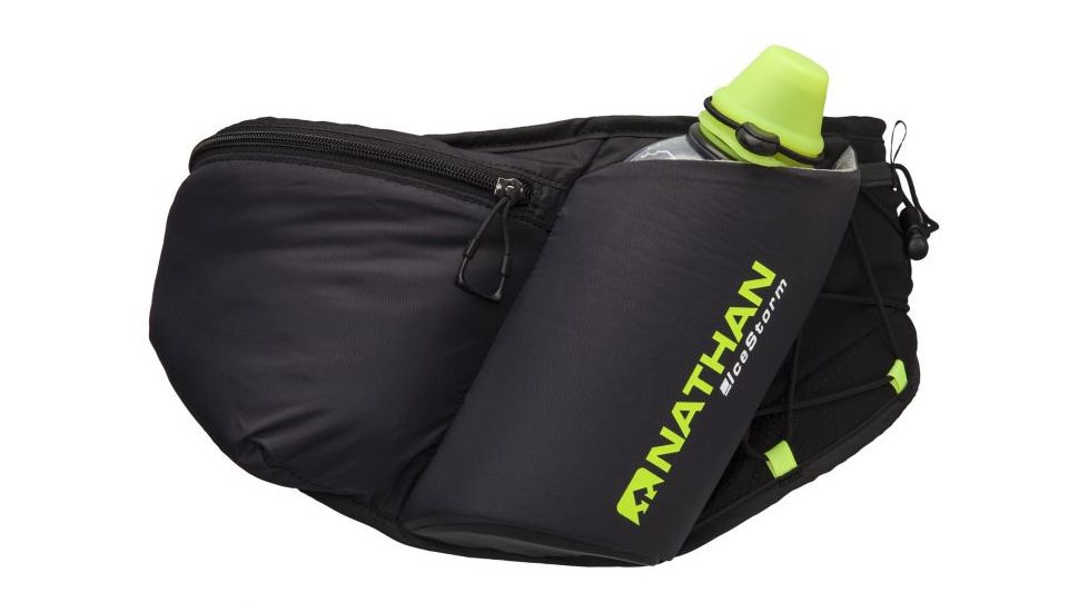 Nathan IceStorm Insulated Waist Pak-Black/Safety Yellow