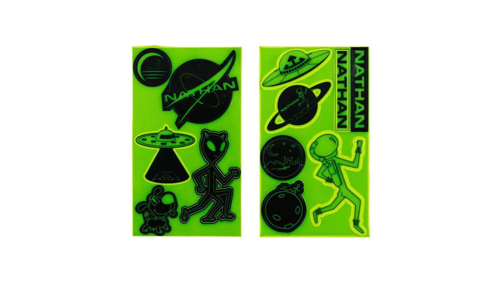Nathan Reflective Sticker Pack - Aliens, Hi/Viz Yellow, NS2068-0119-00