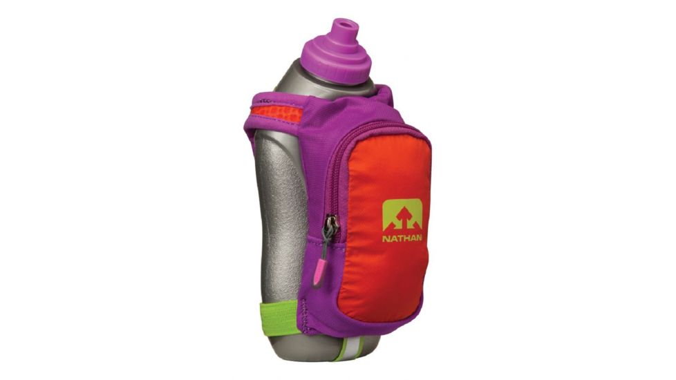 Nathan Speed Draw Plus Water Bottle-Purple Cactus Flower/Tangerine Tango