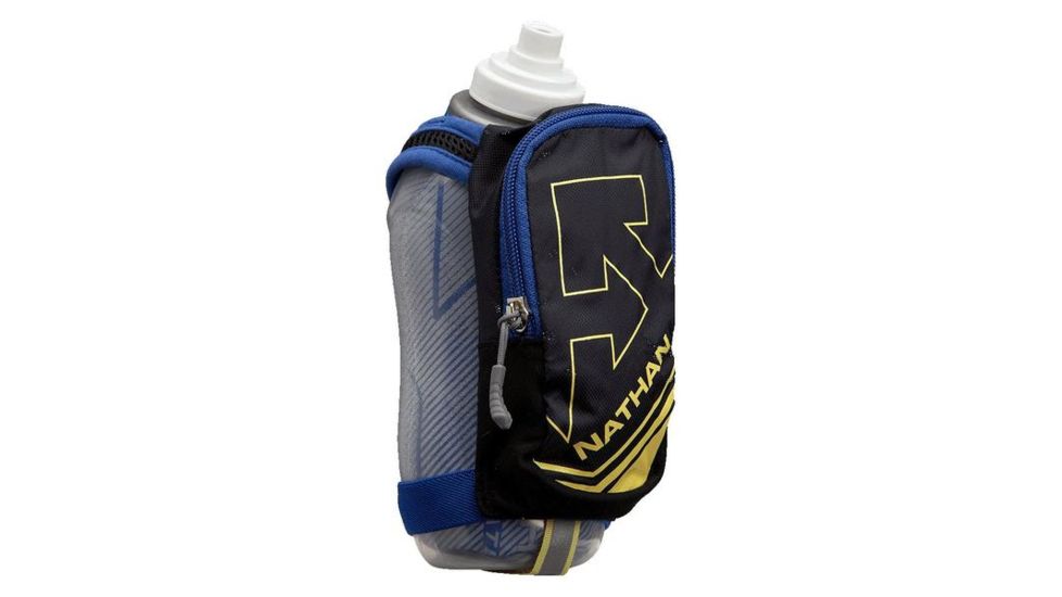 Nathan SpeedDraw Plus Insulated Water Bottles, Black/Deep Ultramarine/ Limelight, 18oz, NS4851-0522-00