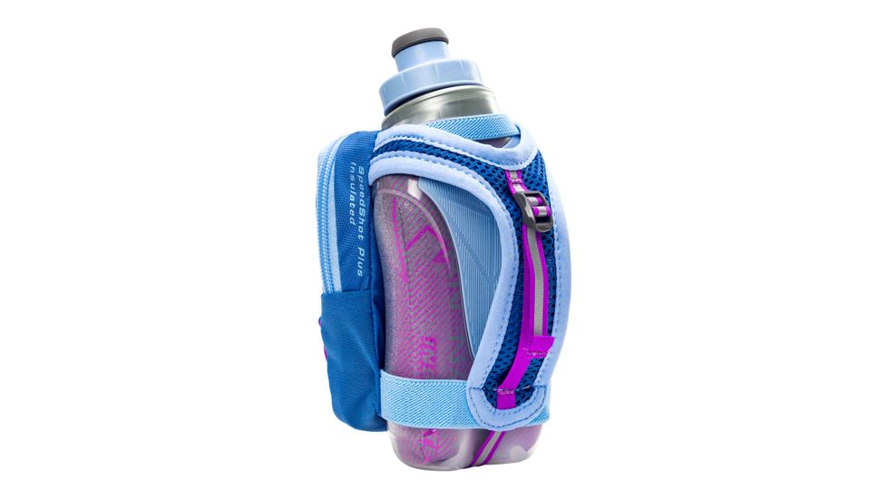 Nathan SpeedShot Plus Insulated Flask - 12oz, Quiet Harbor/Cerulean/Purple Cactus, NS4858-0421-00