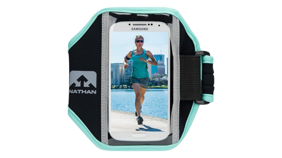 Nathan Super 5K Smartphone Armband, Black/Cockatoo NS4923-0021-00