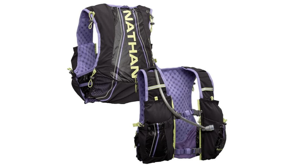 Nathan Vapor Airess 2 Hydration Packs, 7L - Womens, Black/Aster Purple/ Shadow Lime, 2XS/Medium, NS4727-0521-80