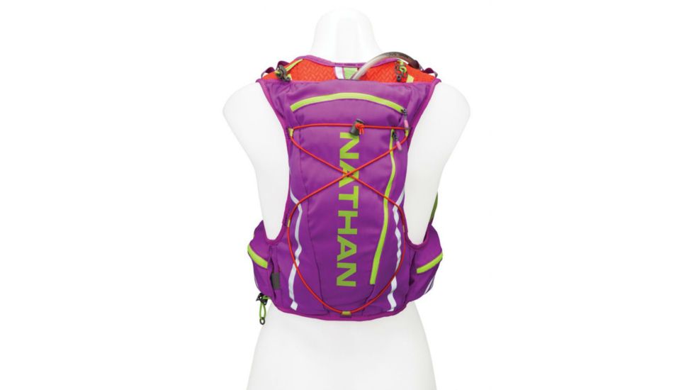 Nathan Vapor Shadow Race Vest - Womens-Purple Cactus Flower/Tangerine Tango-L/XL
