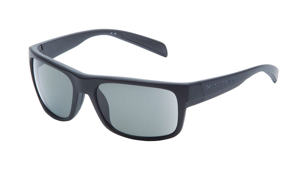 Native Eyewear Ashdown, Matte Black Frame, Gray Lens, 186 302 523