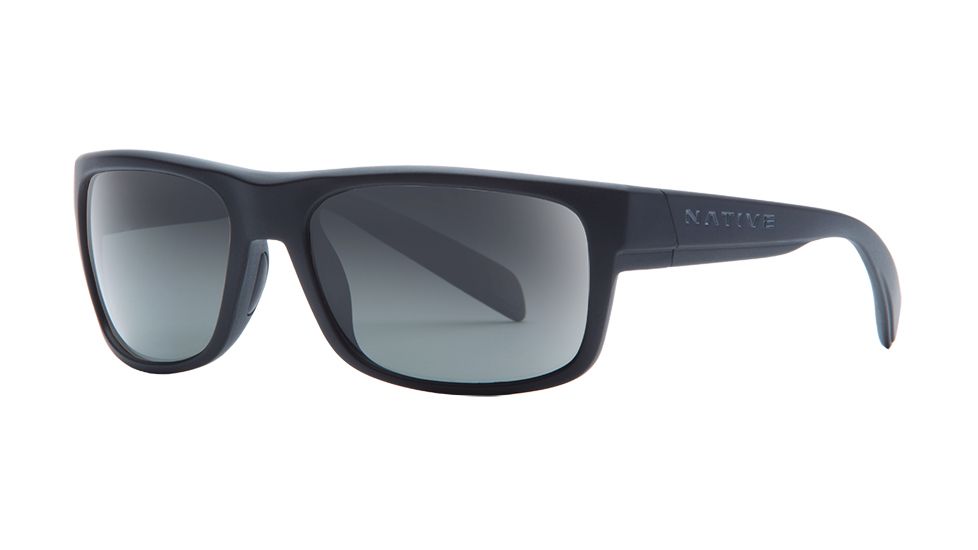 Native Eyewear Ashdown, Matte Black Frame, Gray Lens, 186 302 523