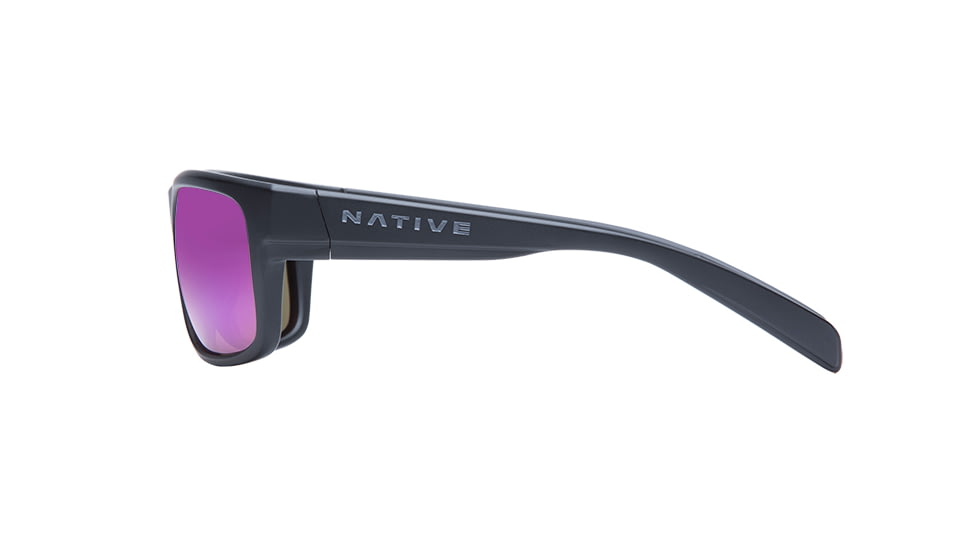 Native Eyewear Ashdown, Matte Black Frame, Violet Reflex Lens, 186 302 531