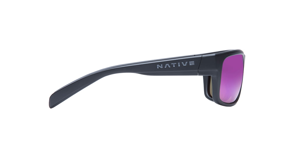 Native Eyewear Ashdown, Matte Black Frame, Violet Reflex Lens, 186 302 531