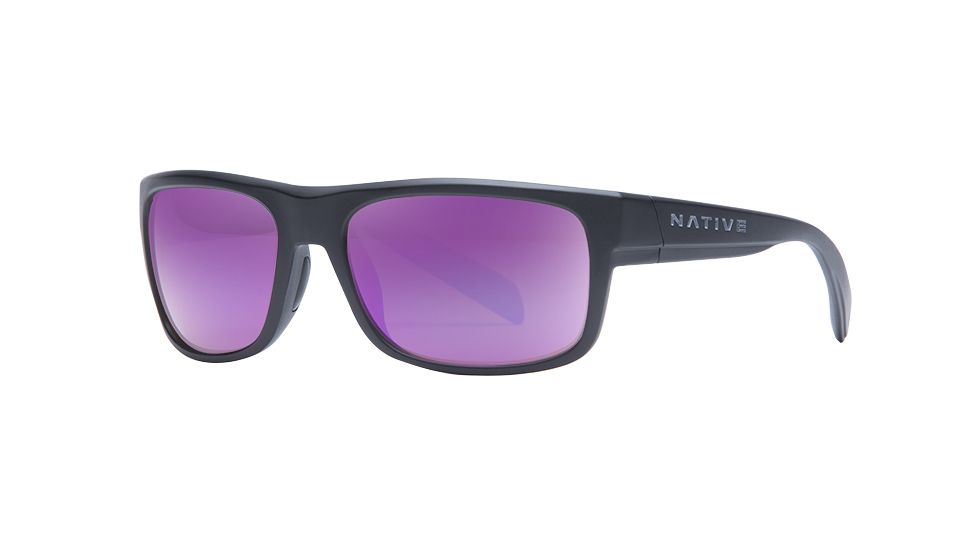 Native Eyewear Ashdown, Matte Black Frame, Violet Reflex Lens, 186 302 531
