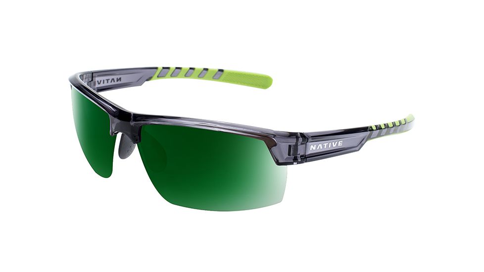 Native Eyewear Catamount, Dark Crystal Gray Frame, Green Reflex Lens, 189 929 529