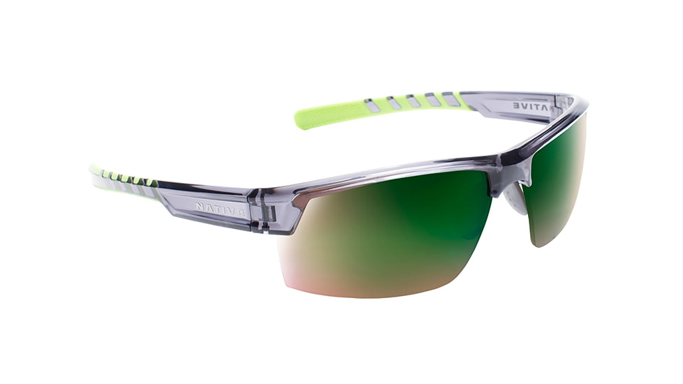Native Eyewear Catamount, Dark Crystal Gray Frame, Green Reflex Lens, 189 929 529