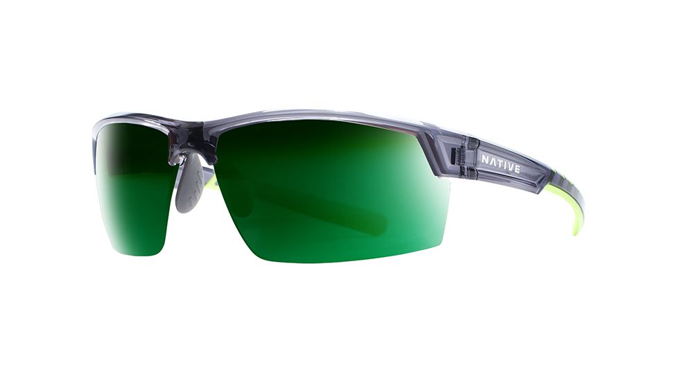 Native Eyewear Catamount, Dark Crystal Gray Frame, Green Reflex Lens, 189 929 529