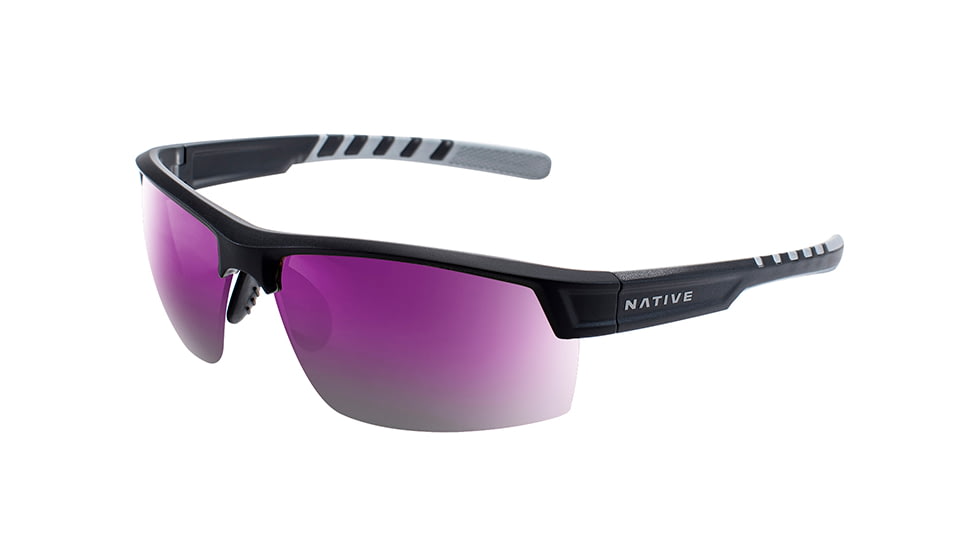 Native Eyewear Catamount, Matte Black / Crystal Frame, Violet Reflex Lens, 189 931 531