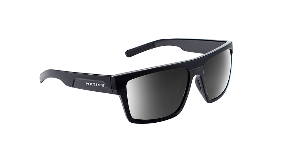 Native Eyewear El Jefe, Matte Black / Gloss Black Frame, Gray Lens, 191 930 523