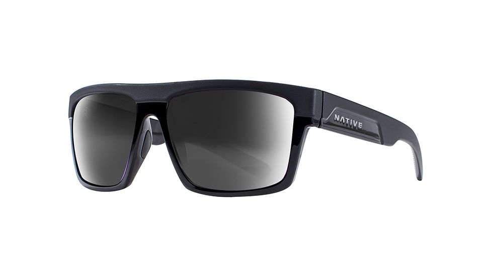 Native Eyewear El Jefe, Matte Black / Gloss Black Frame, Gray Lens, 191 930 523