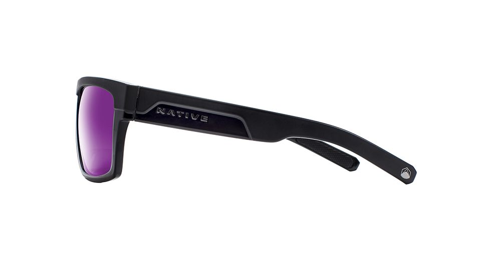 Native Eyewear El Jefe, Matte Black / Gloss Black Frame, Violet Reflex Len, 191 930 531