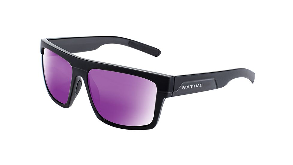 Native Eyewear El Jefe, Matte Black / Gloss Black Frame, Violet Reflex Len, 191 930 531
