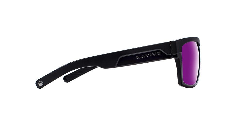 Native Eyewear El Jefe, Matte Black / Gloss Black Frame, Violet Reflex Len, 191 930 531