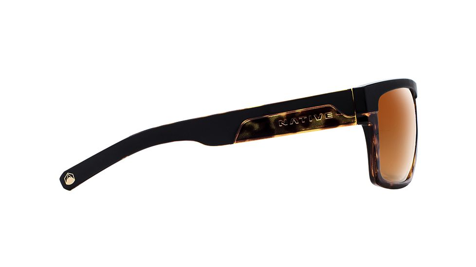 Native Eyewear El Jefe, Matte Black / Maple Tort Frame, Bronze Reflex Lens, 191 924 527