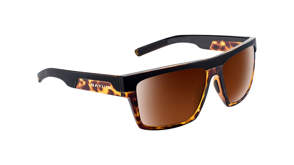 Native Eyewear El Jefe, Matte Black / Maple Tort Frame, Brown Lens, 191 924 524