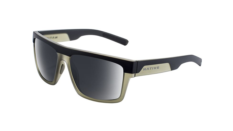Native Eyewear El Jefe, Matte Black / Olive Frame, Gray Lens, 191 925 523