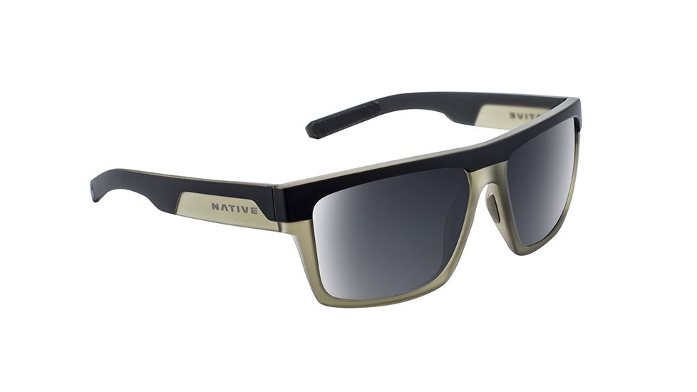 Native Eyewear El Jefe, Matte Black / Olive Frame, Gray Lens, 191 925 523