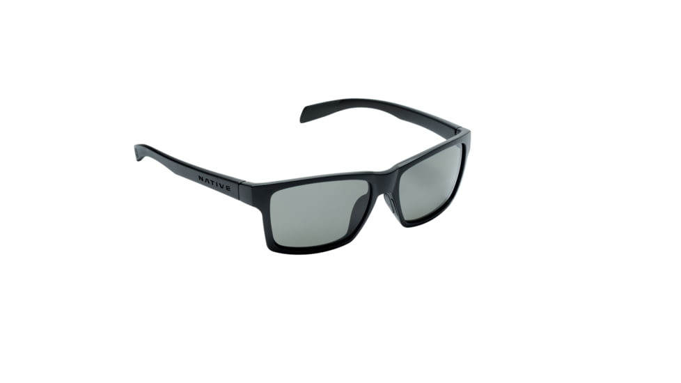 Native Eyewear Flatirons, Matte Black Frame, Gray Lens, 172 302 523